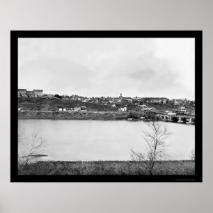 Póster Georgetown temprana del Virginia Bank 1865