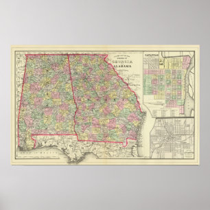 Póster Georgia, Alabama