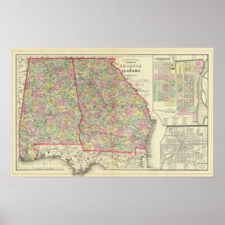 Póster Georgia, Alabama