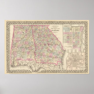 Póster Georgia, Alabama