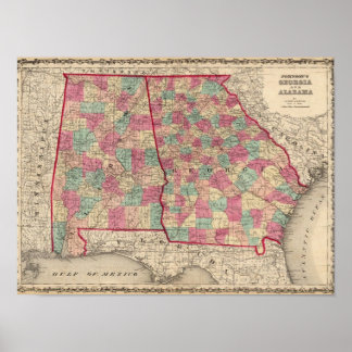 Póster Georgia and Alabama 2