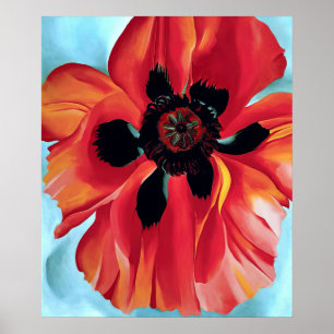 Póster Georgia O'Keeffe - Amapola Roja VI - Precisionism