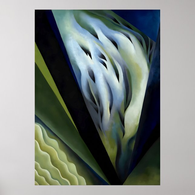Póster  Georgia O'Keeffe - Blue and Green Music  (Frente)