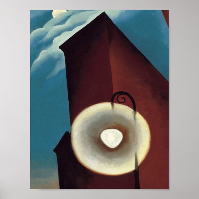 Póster Georgia O'Keeffe en la calle nueva york luna (Frente)
