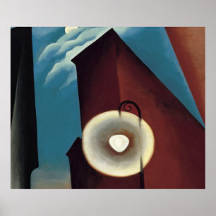 Póster Georgia O'Keeffe en la calle nueva york luna