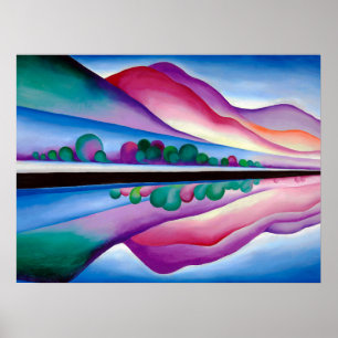 Póster Georgia O'Keeffe, Reflejo del lago George (1921)