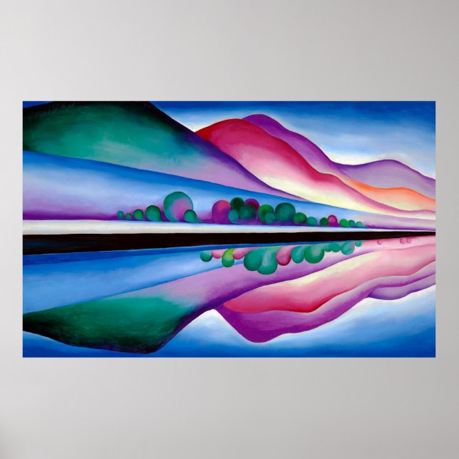 Póster Georgia O'Keeffe, Reflejo del lago George (1921) (Frente)