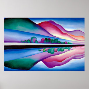 Póster Georgia O'Keeffe, Reflejo del lago George (1921)