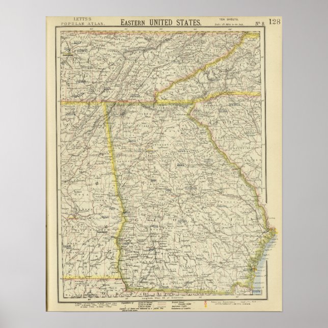 Póster Georgia, Tennessee, Alabama (Frente)