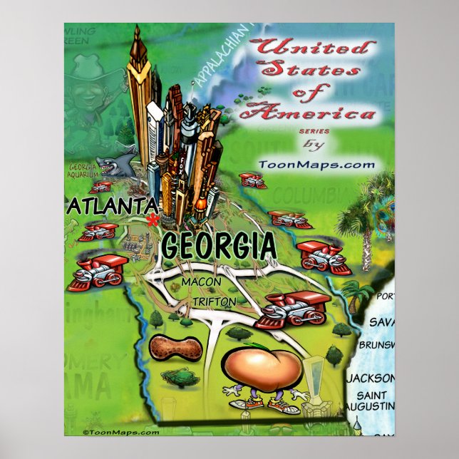 Póster Georgia USA (Frente)