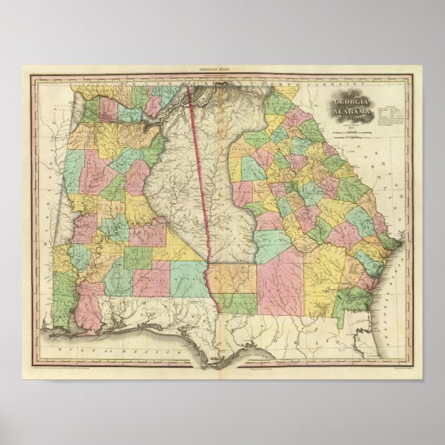 Póster Georgia y Alabama (Frente)