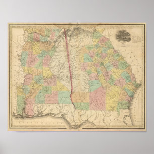 Póster Georgia y Alabama