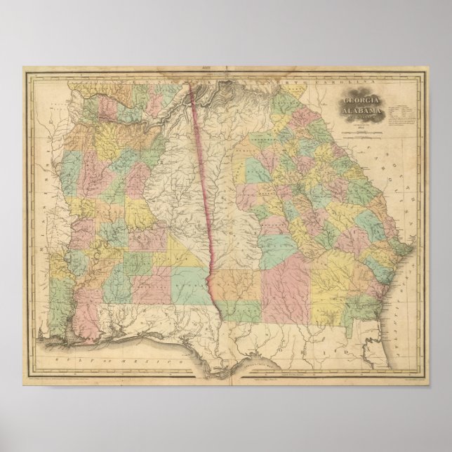 Póster Georgia y Alabama (Frente)