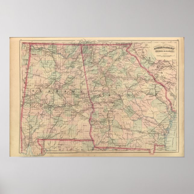 Póster Georgia y Alabama (Frente)