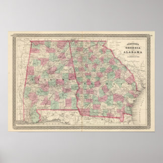 Póster Georgia y Alabama