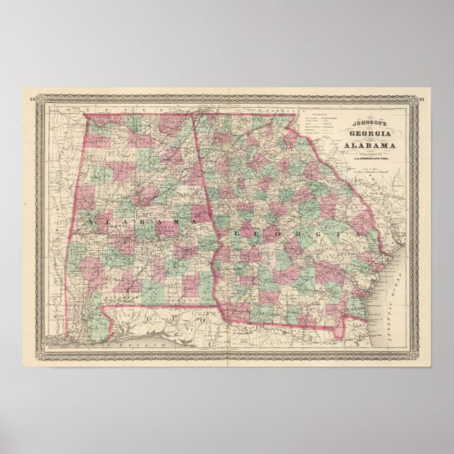 Póster Georgia y Alabama (Frente)