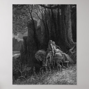 Póster Geraint Y Enid Se Mueven Por Gustave Dore