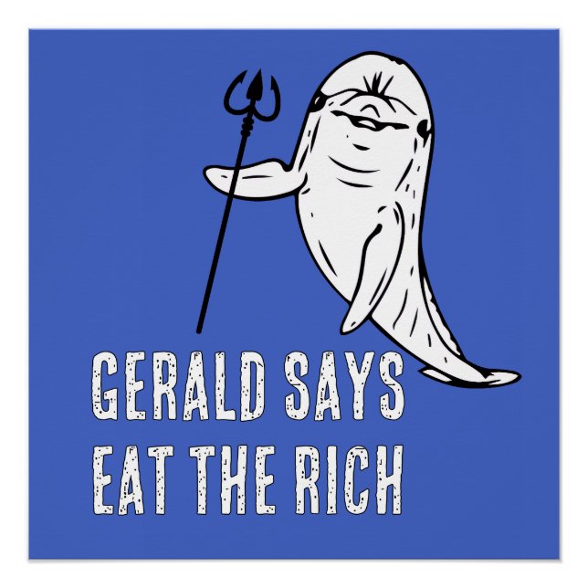Póster Gerald dice Come a los Ricos (Anverso)