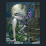 Póster Geranios ART PRINT realismo mágico surrealismo pop<br><div class="desc">Una de mis favoritas hasta ahora, una pieza muy especial para mí. Esta pintura tiene una calidad de sueño surrealista. Un chica en una mansión desmoronada pero magnífica responde a un teléfono antiguo, con geranios brotando de él. Inspirado por una línea en la canción "Glass Hotel" de Robyn Hitchcock. La...</div>
