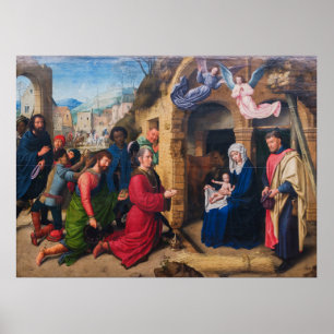 Póster Gerard David - Adoración del Magi