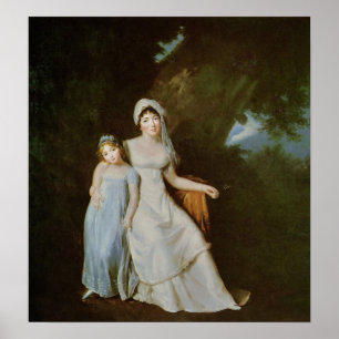 Póster Gérard - Mme De Stael Con Su Hija Albertine