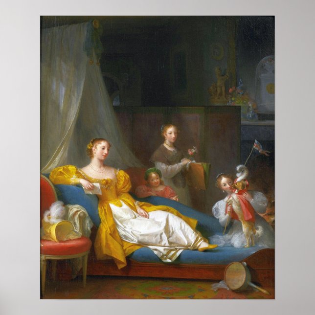 Póster Gérard - Una Familia Jugando Con Un Perro (Frente)