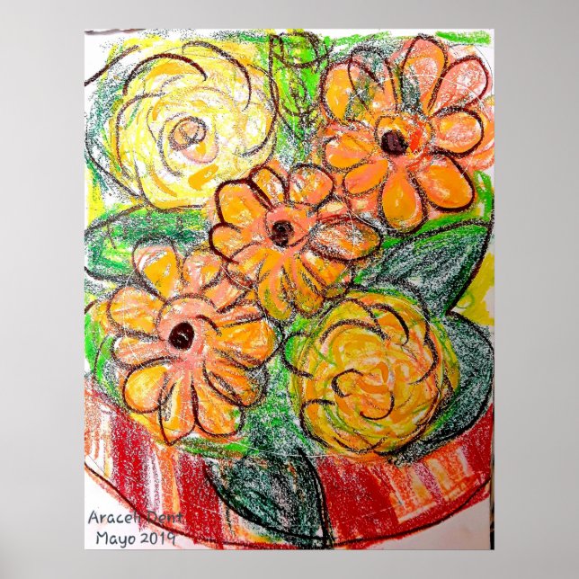 Póster Gerberas (Frente)