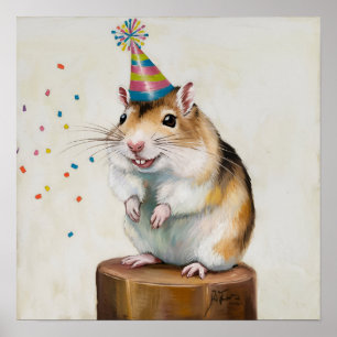 Póster Gerbil y confetti