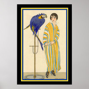 Póster Gerda Wegener - Ad-13x19 de moda Art Déco de 1914