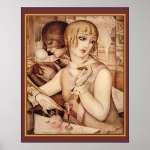 Póster Gerda y Lili #1 Imprimir Art Deco 16 x 20