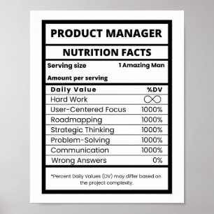 Póster Gerente de Producto Genial Jefe Trabajador Duro