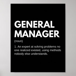 Póster Gerente General Definición Divertida