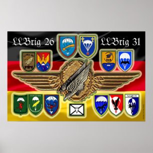 Póster German brigada Airborne 26 31 and