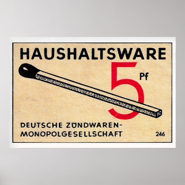 Póster German Match Brand - Matchbox Print - Aesthetic (Frente)