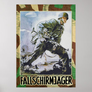Póster German paracaidista