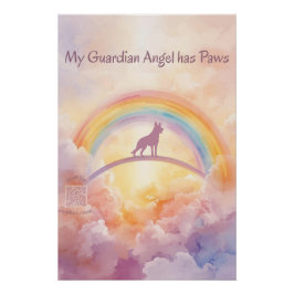 Póster German Shepherd Rainbow Bridge Memorial Art