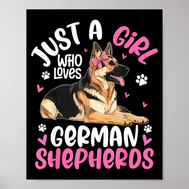 Póster German Shepherd Shirt For Girls Women German Sheph (Frente)