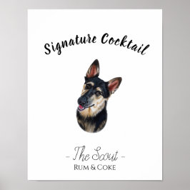 Póster German Shepherd Signature Drink Sign