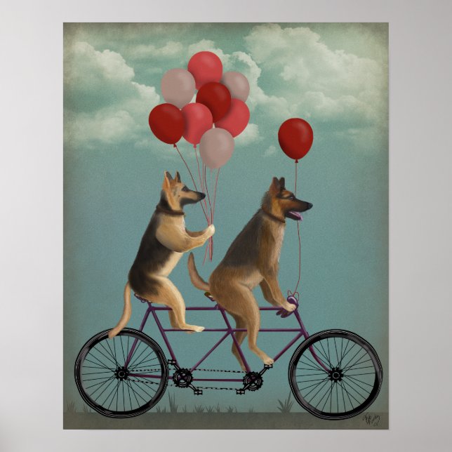 Póster German Shepherd Tandem (Frente)