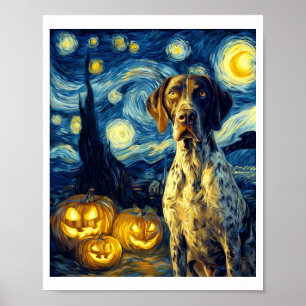 Póster German Shorthaired Pointer 1 Perro Lindo Halloween