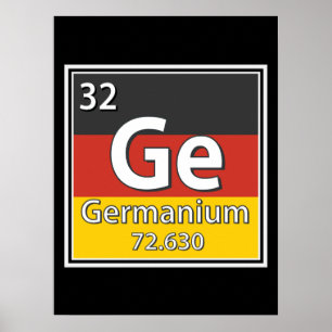 Póster Germanium - Germany Flag German Science