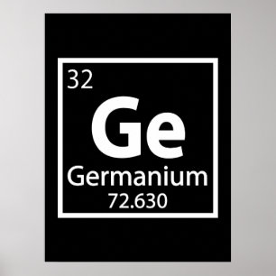 Póster Germanium - Tabla periódica científica alemana