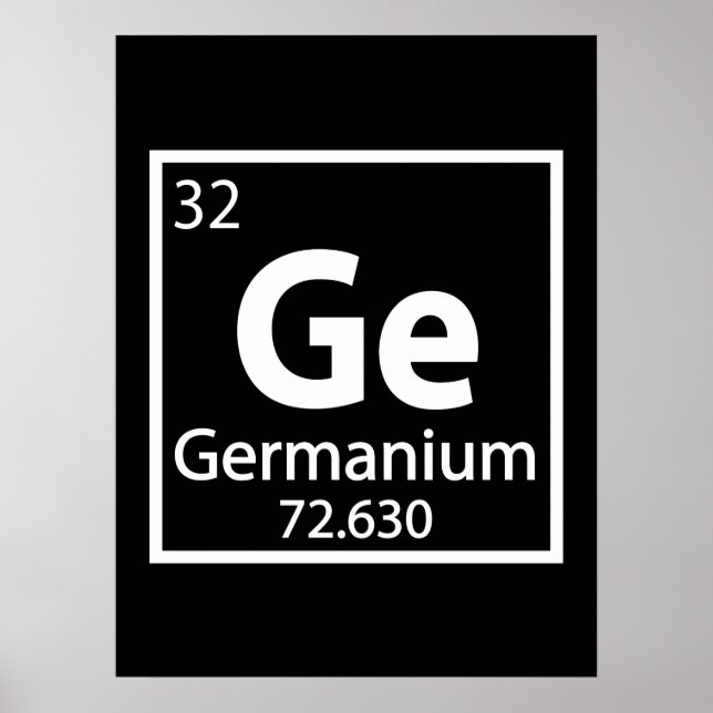 Póster Germanium - Tabla periódica científica alemana (Frente)