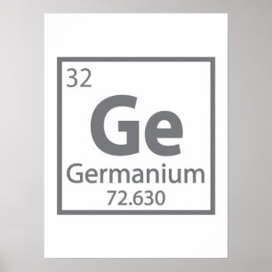 Póster Germanium - Tabla periódica científica alemana