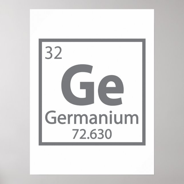 Póster Germanium - Tabla periódica científica alemana (Frente)