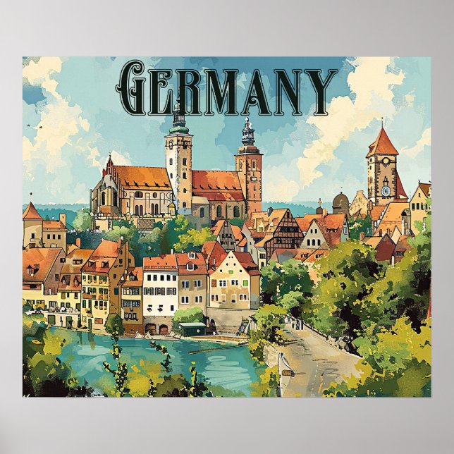 Póster Germany vintage travel poster (Frente)