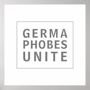Póster Germaphobes Unite Cita Graciosa