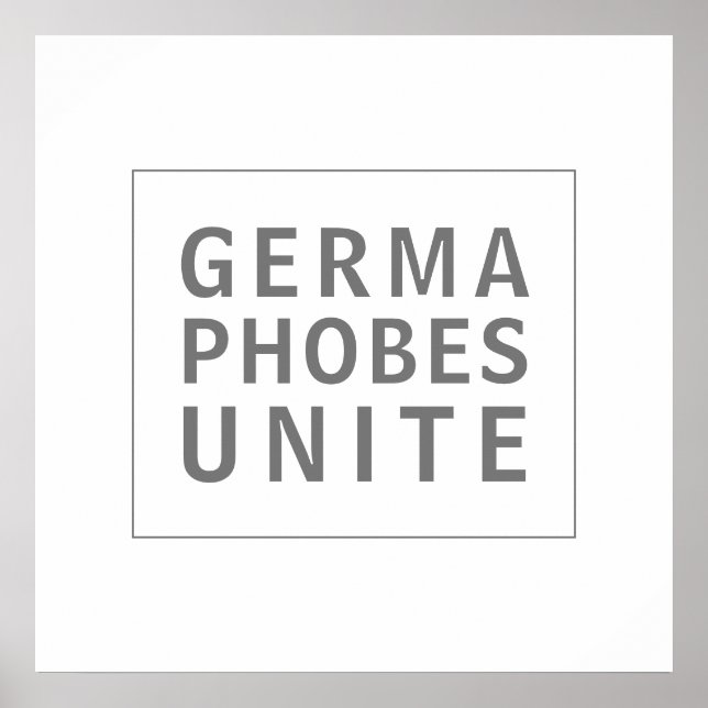 Póster Germaphobes Unite Cita Graciosa (Frente)