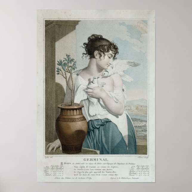 Póster Germinal, séptimo mes del calendario republicano (Frente)