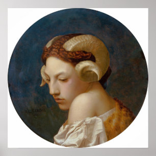 Póster Gérôme - Cabeza de una mujer